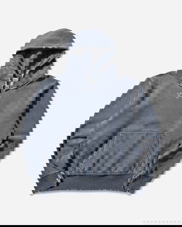 Mikina OUR LEGACY Relic Distressed Pouch Pocket Hoodie Šedá | M4256RF 001, 1