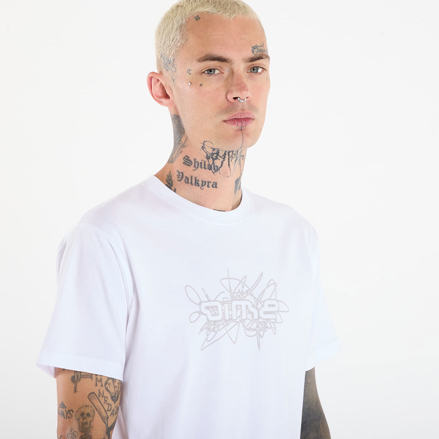 Tričko Dime Dime Glyph T-Shirt Biela | DIMEFA2567WHT, 1