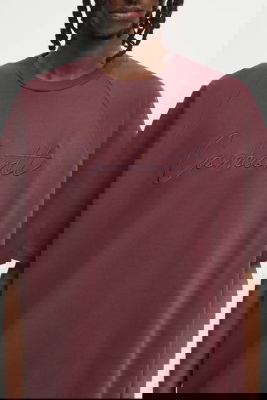 Tričko Carhartt WIP Ray Short Sleeve Raglan T-Shirt with Embossed Logo Vínová | I035306.33KXX, 3