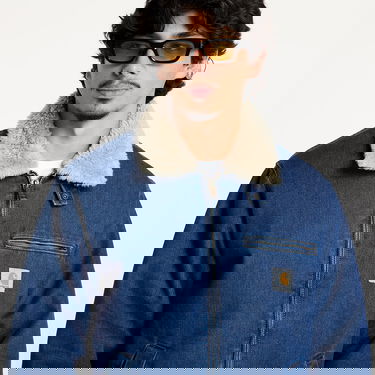 Bunda Carhartt WIP Herald Denim Jacket with Sherpa Collar XL Modrá | I033765.2JR06, 2