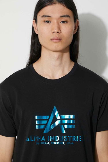 Tričko Alpha Industries Logo Tee Čierna | 100501FP.583, 4