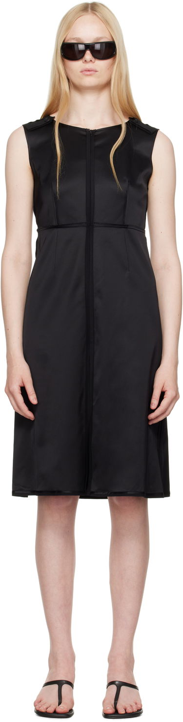 Šaty Maison Margiela MM6 Maison Margiela Satin Stretch Midi Dress Čierna | S62DA0048 M35143, 0
