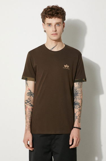Tričko Alpha Industries T-Shirt Zelené | 106509.415, 0
