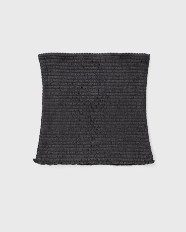 Crop Top envii Enelba Sl Black Smocked Tube Top Čierna | E24400028-ASPHALT, 0