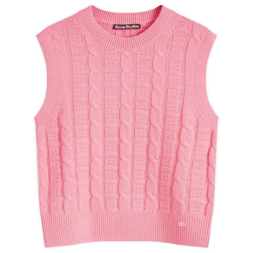 Sveter Acne Studios Face Knitted T-Shirt Ružová | C60091-CKQ