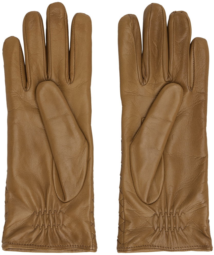 Rukavice Bottega Veneta Leather Gloves Hnedá | 730849 V0171, 1