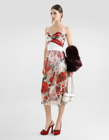 Sukňa Dolce & Gabbana Dolce & Gabbana Rose-Print Chiffon Midi Skirt Rôznofarebný | F4BBOTIS1Y6HA5PD, 1