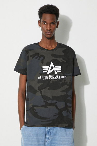Tričko Alpha Industries Basic T-Shirt Camo Print Zelené | 100501C.125, 0