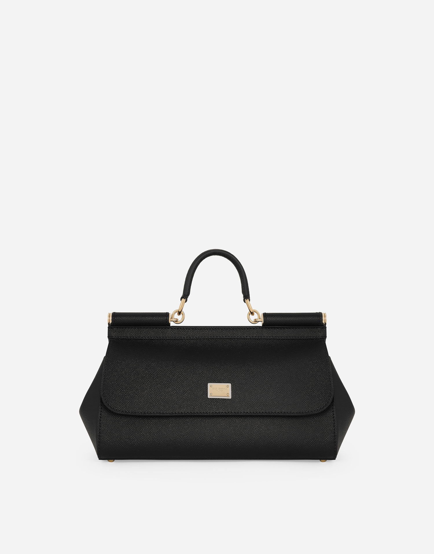 Kabelka Dolce & Gabbana Dolce & Gabbana Sicily Elongated Leather Handbag Čierna | BB7117A100180999, 0