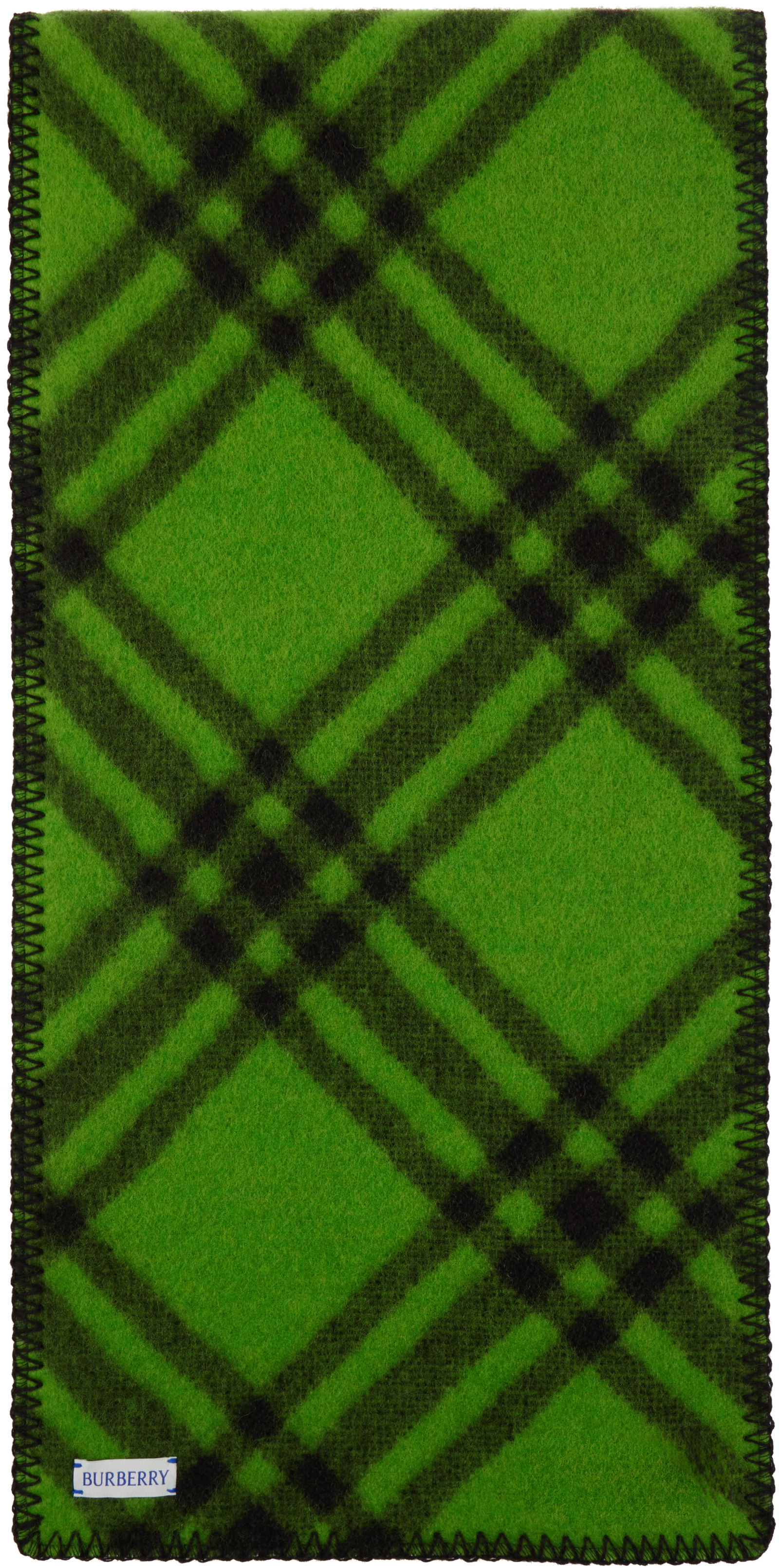 Wool Scarf with Check Pattern