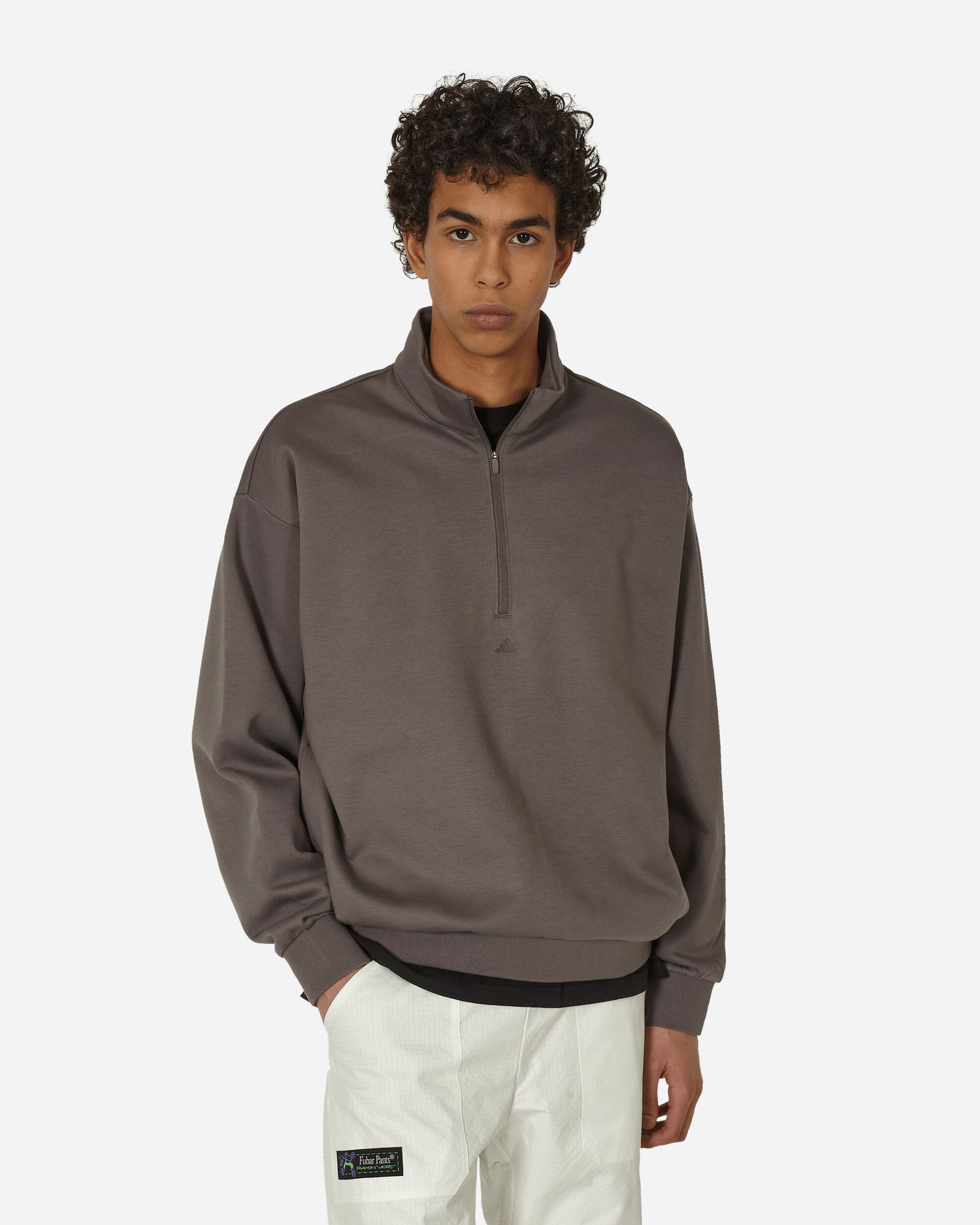 Mikina adidas Originals Basketball Half-Zip Sweatshirts Charcoal Šedá | IW1627 001, 0