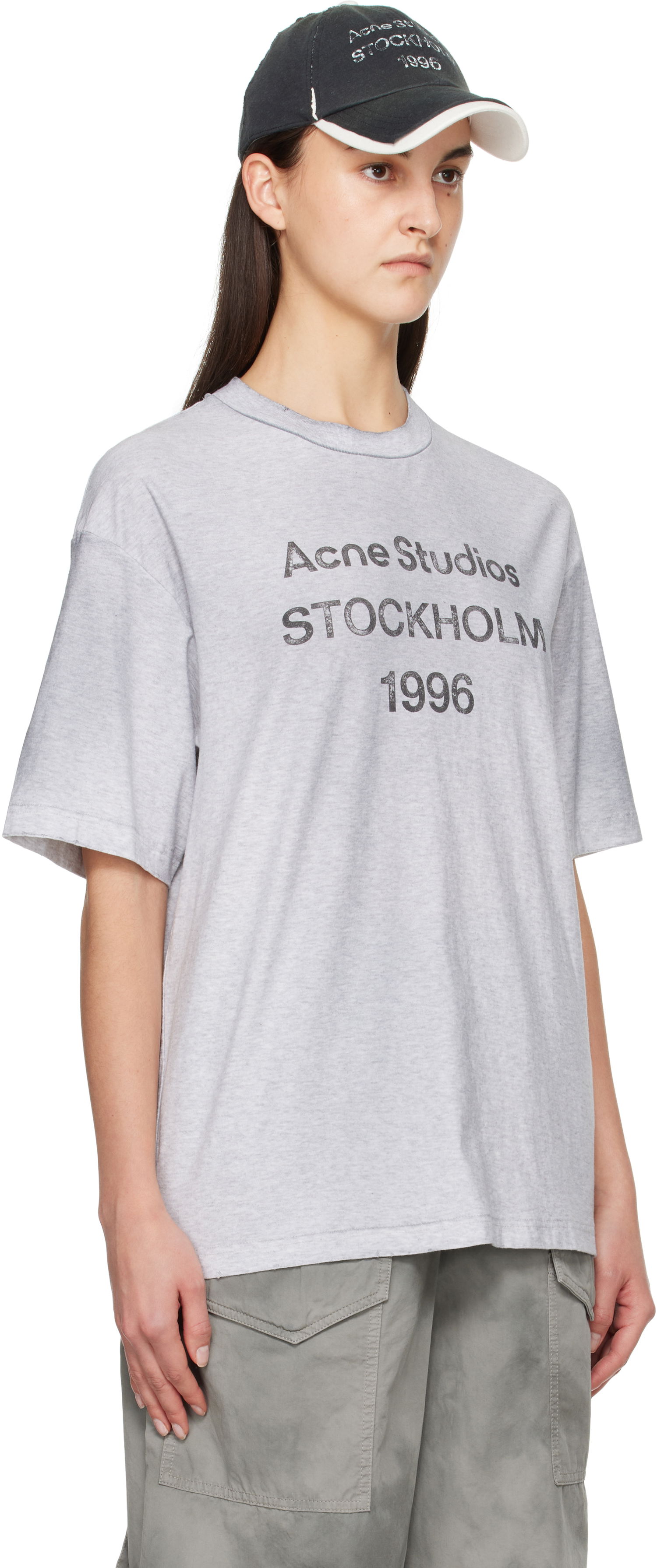 Tričko Acne Studios Faded T-Shirt Šedá | CL0201-, 1