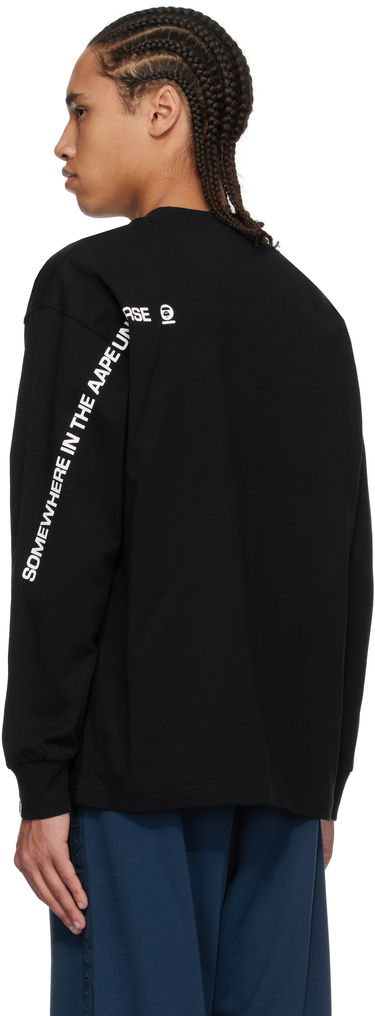 Mikina AAPE by A Bathing Ape AAPE by A Bathing Ape 'AAPE Now' Long Sleeve T-Shirt Čierna | AAPLTM1607XXNBKX, 3