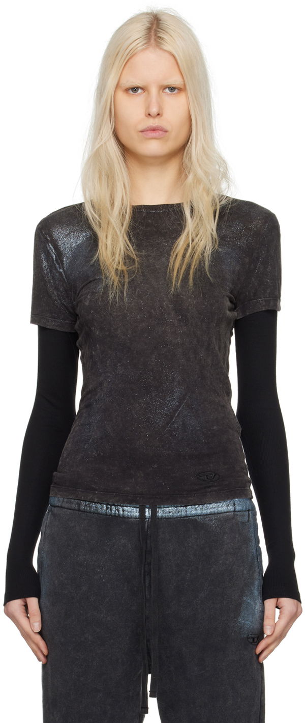 Tričko Diesel T-Miwa Long Sleeve T-Shirt Čierna | A12162 0DPAN, 0