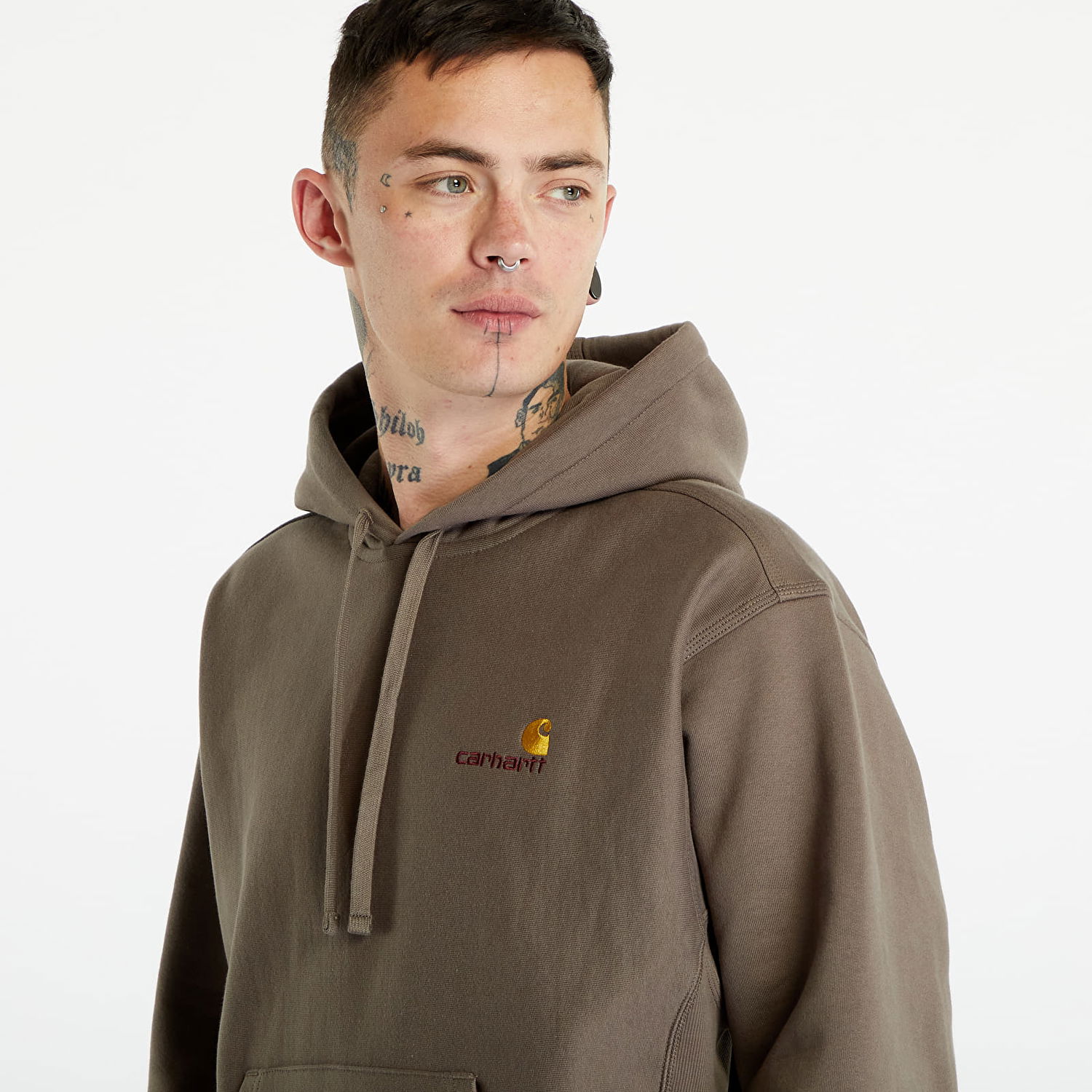 Mikina Carhartt WIP Hooded American Script Sweat Teide Hnedá | I028279.1CRXX, 1