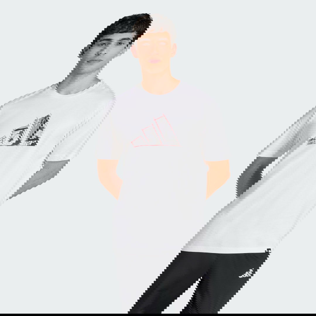 Tričko adidas Performance Logo Graphic T-Shirt Biela | JJ3935, 0