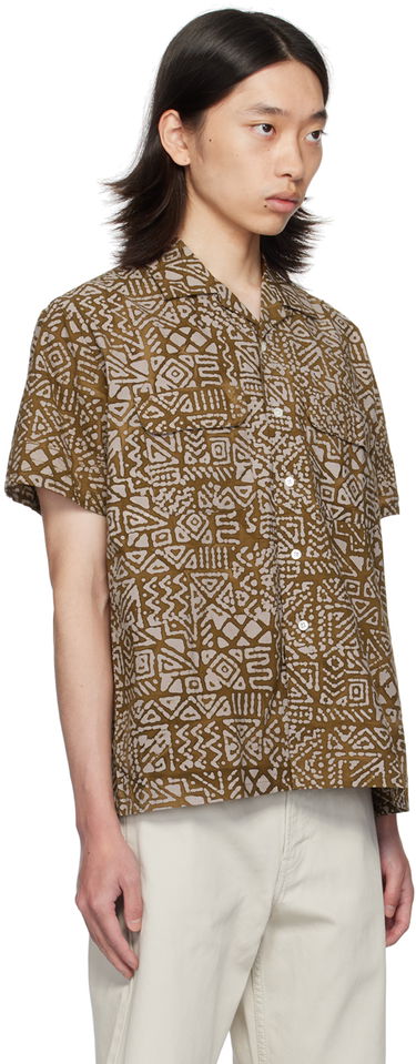 Košeľa BEAMS BEAMS PLUS Batik Print Shirt Hnedá | 3801-0111-139, 1