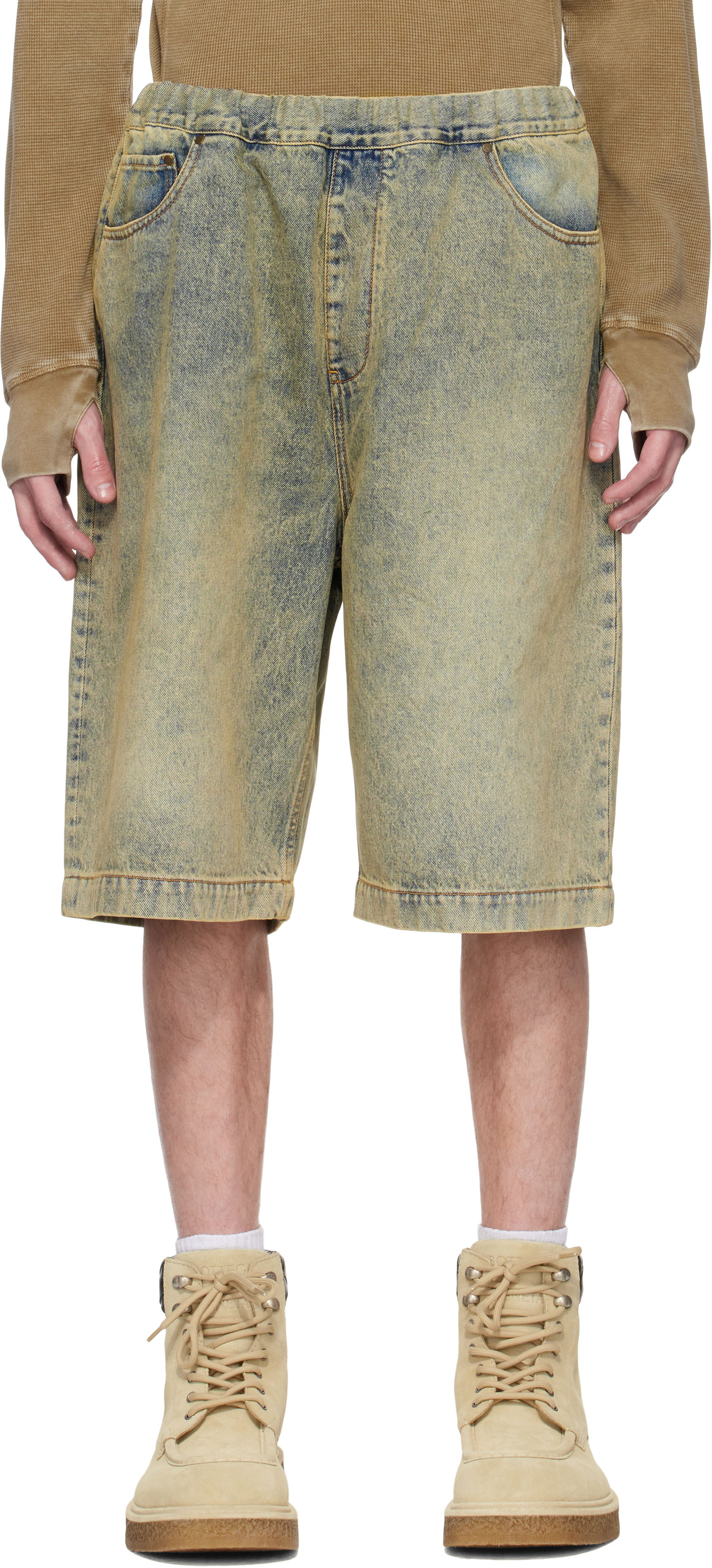 Šortky Entire Studios Entire Studios Spar Denim Shorts Žltá | ESU-S25-11008-SW, 0