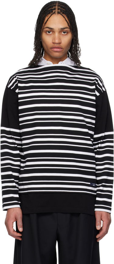 Sveter Comme des Garçons Comme des Garçons Homme Horizontal Stripes Long Sleeve T-Shirt Čierna | HO-T008-051, 0