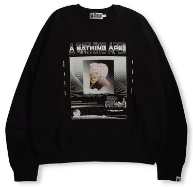 Sveter BAPE Graphic #2 Loose Fit Crewneck Čierna | 001SWH701001I, 0