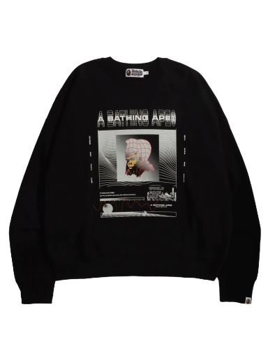 Sveter BAPE Graphic #2 Loose Fit Crewneck Čierna | 001SWH701001I