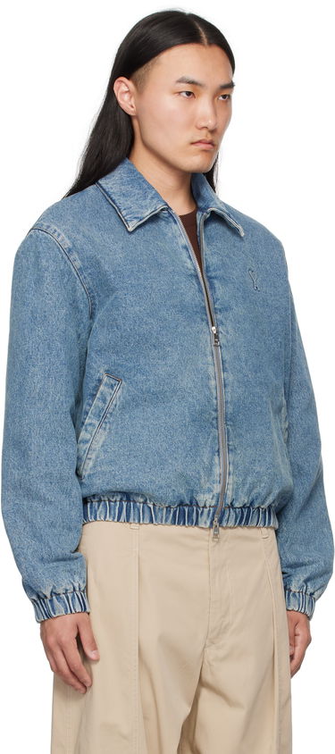 Bomber bunda AMI AMI Paris Ami de Coeur Denim Jacket Modrá | HJK043.DE0046, 1
