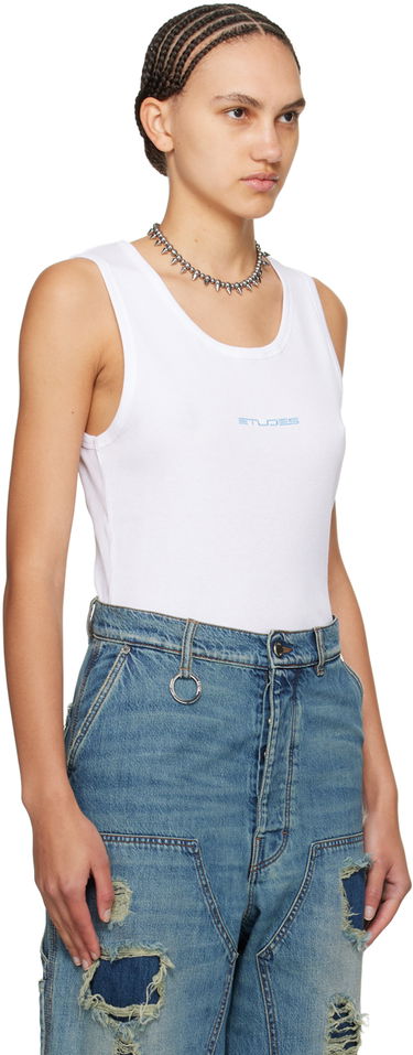 Tielko Études Pippen White Tank Top Biela | E24MM161A03200, 4