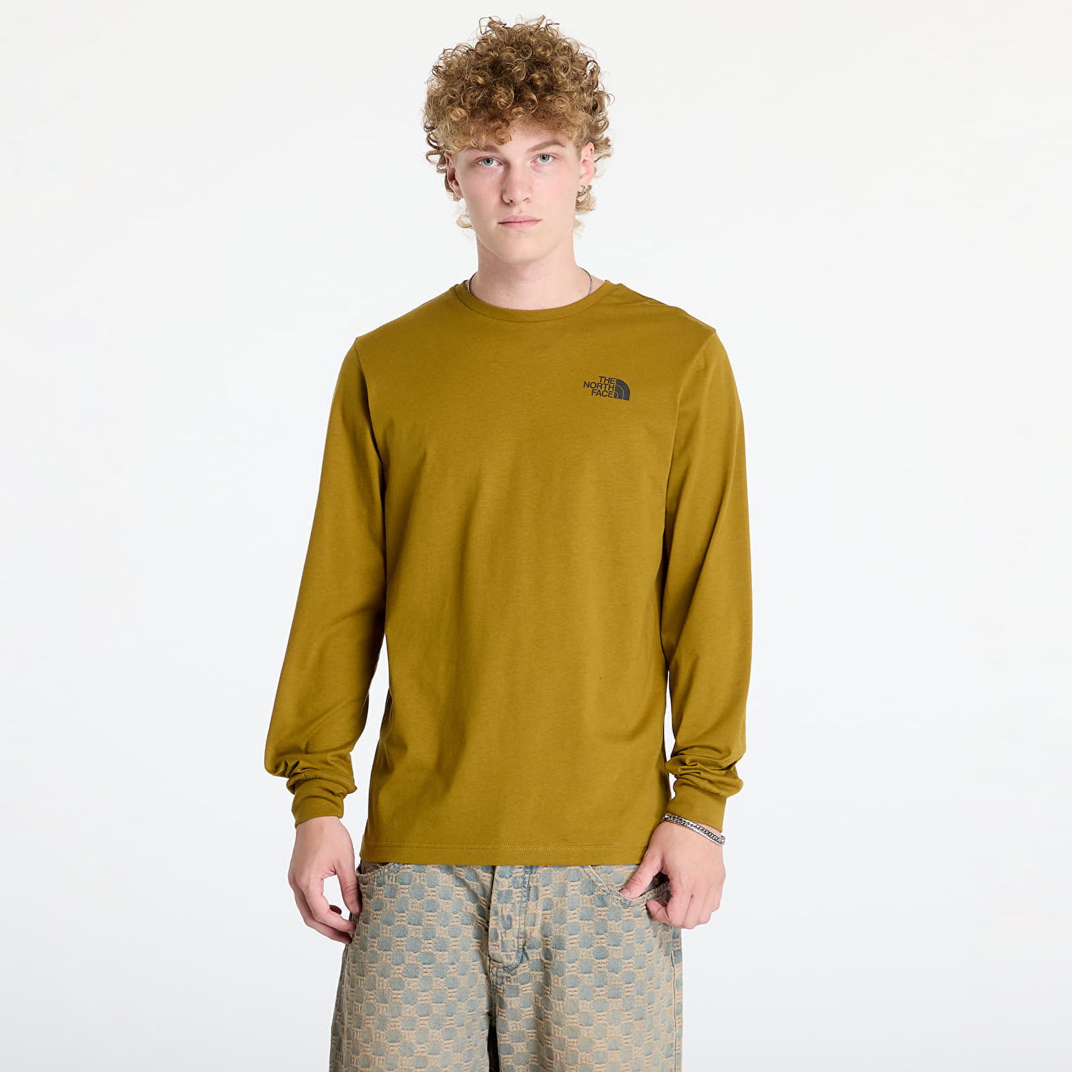 Tričko The North Face L/S Box Nse Tee Moss Green Zelené | NF0A87NN1OB1, 0