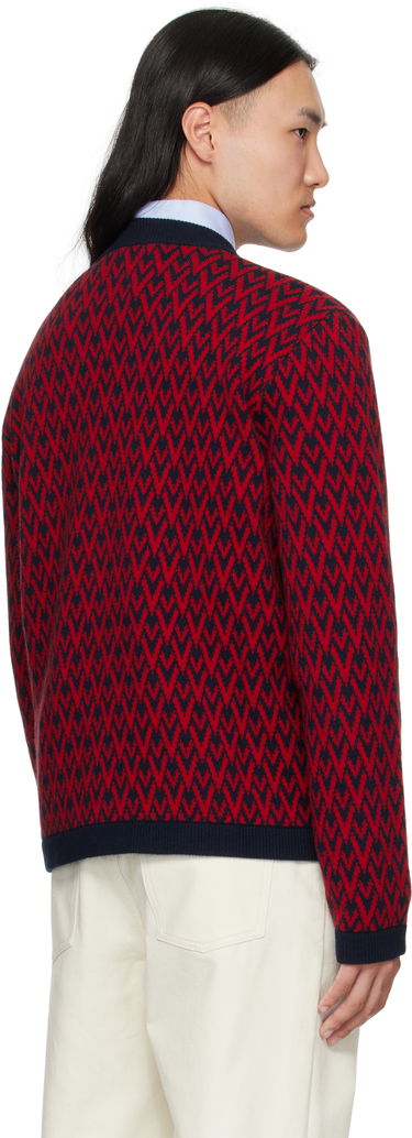 Sveter Valentino Valentino 'Toute La V' Wool Cardigan Červená | 7V3KA04IAR1, 2