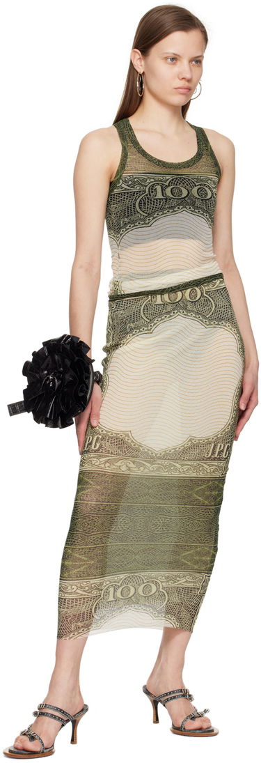 Sukňa Jean Paul Gaultier Jean Paul Gaultier 'The Cartouche' Print Maxi Skirt Zelené | 24/25-F-JU142-T515-400300156, 3