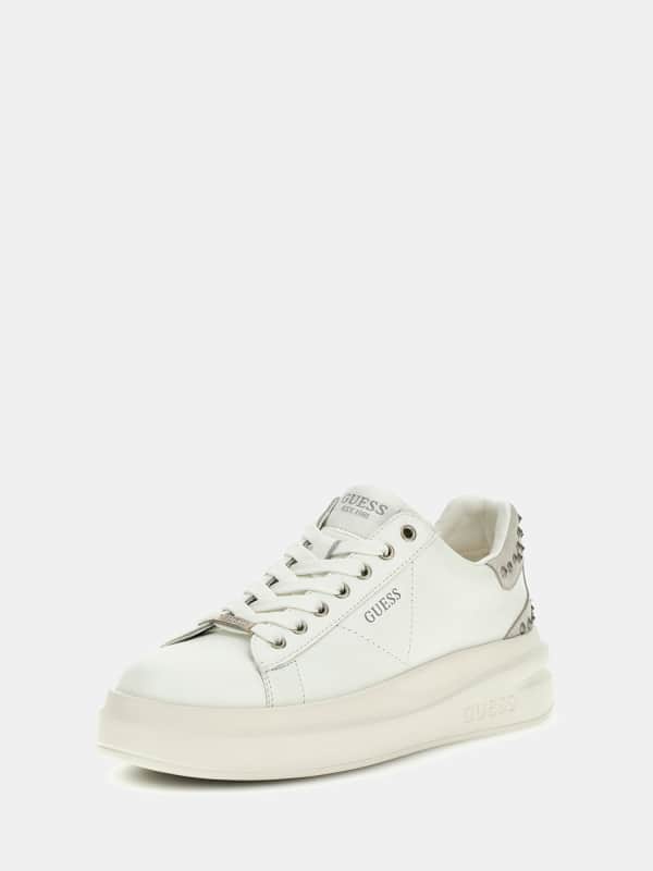 Oblečenie GUESS Elbina Genuine Leather Sneakers Biela | FLPVIBLEP12, 0