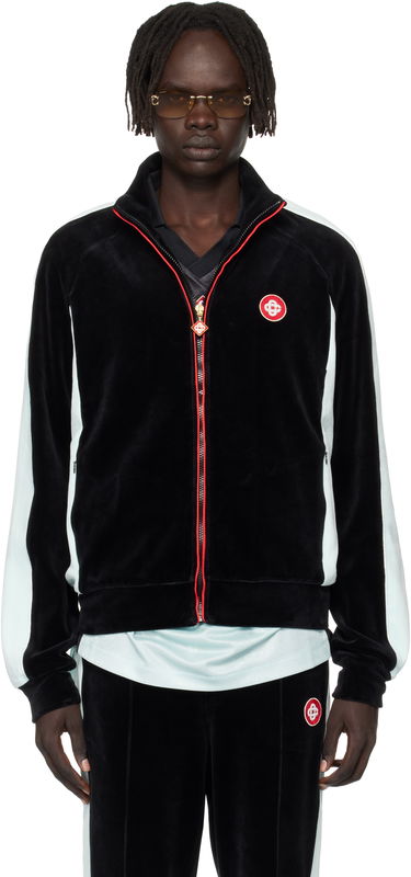 Bunda Casablanca Casablanca Velour Track Jacket Čierna | MPF25-JTP-395-01, 0