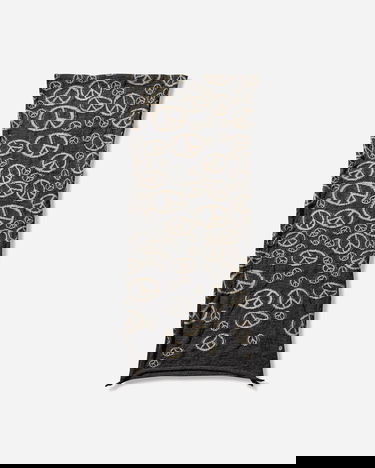Šál KAPITAL Fulling Wool Peace Mark Happy Scarf Rôznofarebný | EK-1819XM BLACK, 1
