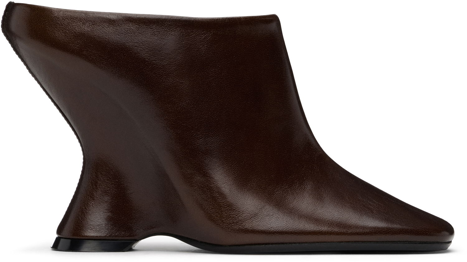 Tenisky a topánky Dries Van Noten Leather Wedge Mules Hnedá | WS242-1408-103, 0