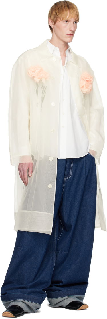 Kabáty Simone Rocha Simone Rocha Carnation Car Coat Biela | 2068 0360, 3