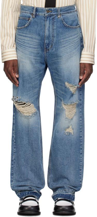 Džínsy We11done We11done Distressed Jeans Modrá | WD-DP0-25-333-M-BL, 0