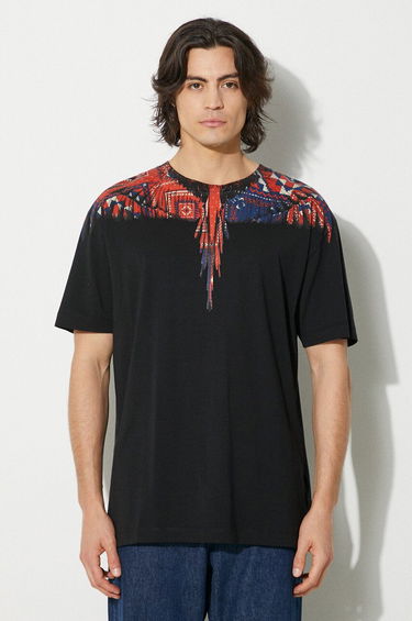 Tričko Marcelo Burlon Wings Basic Graphic Print T-Shirt Čierna | CMAA056F24JER0031027, 0