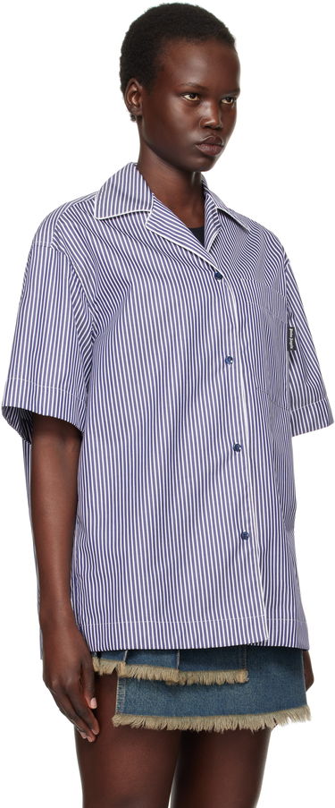 Košeľa Palm Angels Striped Shirt Modrá | PWGG005S25FAB0014603, 1