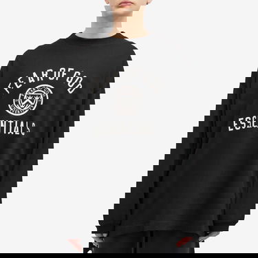 Tričko Fear of God ESSENTIALS Crest Logo Long Sleeve T-Shirt Čierna | 125HO244200F, 2