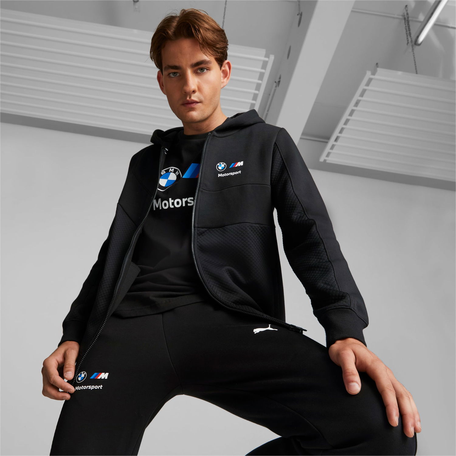 Bunda Puma BMW M Motorsport Hooded Sweat Jacket Čierna | 535864_01, 1