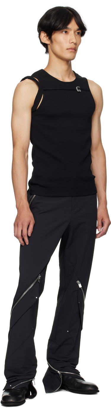 Tielko HELIOT EMIL Gregaria Ribbed Tank Top with Metal Clip Čierna | PREAW25_M_09_118_BLK01, 3