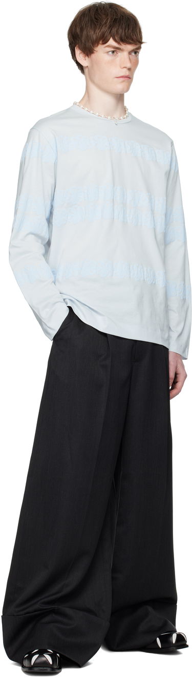 Tričko Simone Rocha Simone Rocha Daisy Chain Print Long Sleeve T-shirt Modrá | 5194P47P48-M 0569, 3