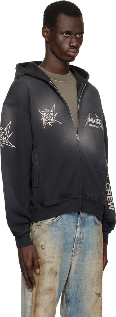 Mikina Represent Clo Represent Metallica Local Crew Zip-Up Hoodie Čierna | MLM4370, 1