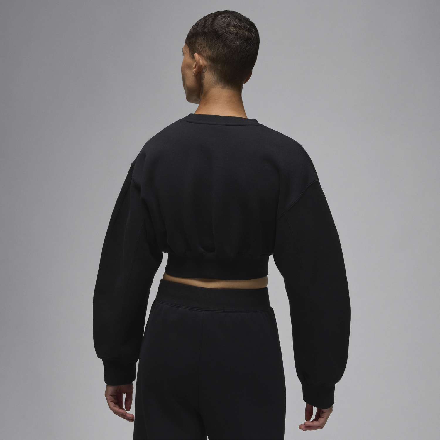 Mikina Jordan Jordan Flight Fleece Cropped Sweatshirt Čierna | FV7152-010, 1