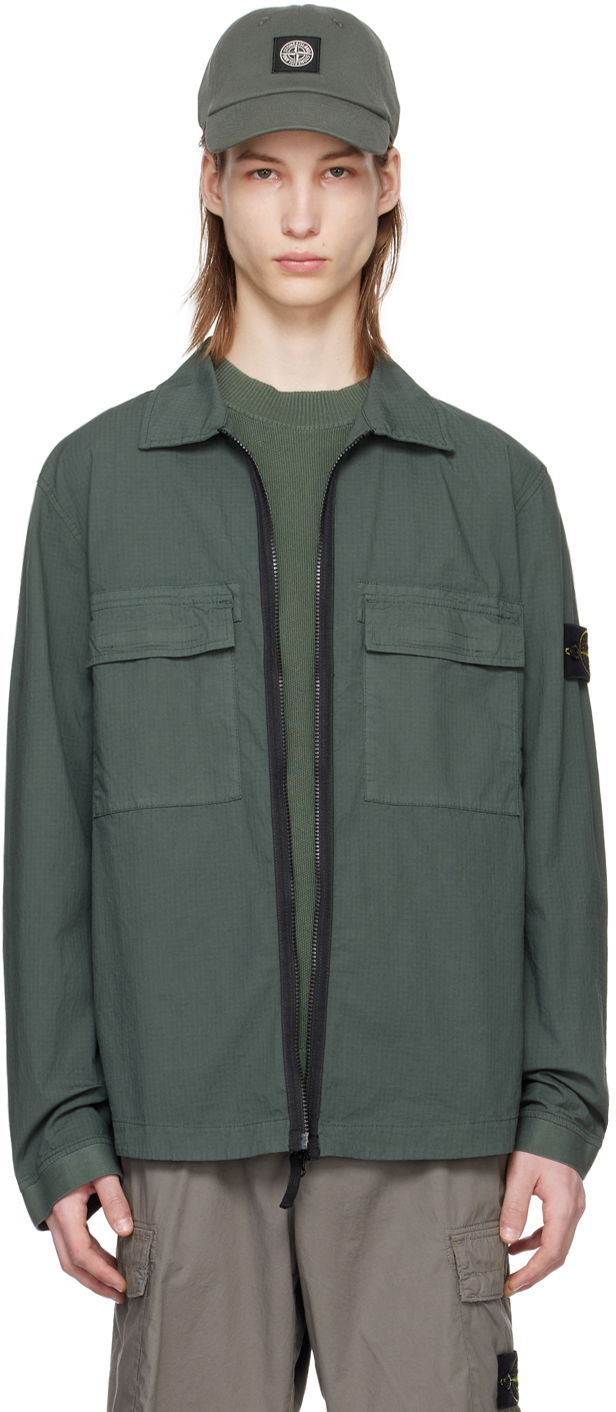 Bunda Stone Island Patch Jacket Zelené | 801512011, 0