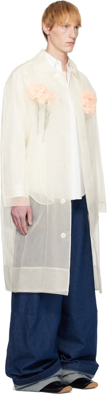 Kabáty Simone Rocha Simone Rocha Carnation Car Coat Biela | 2068 0360, 1