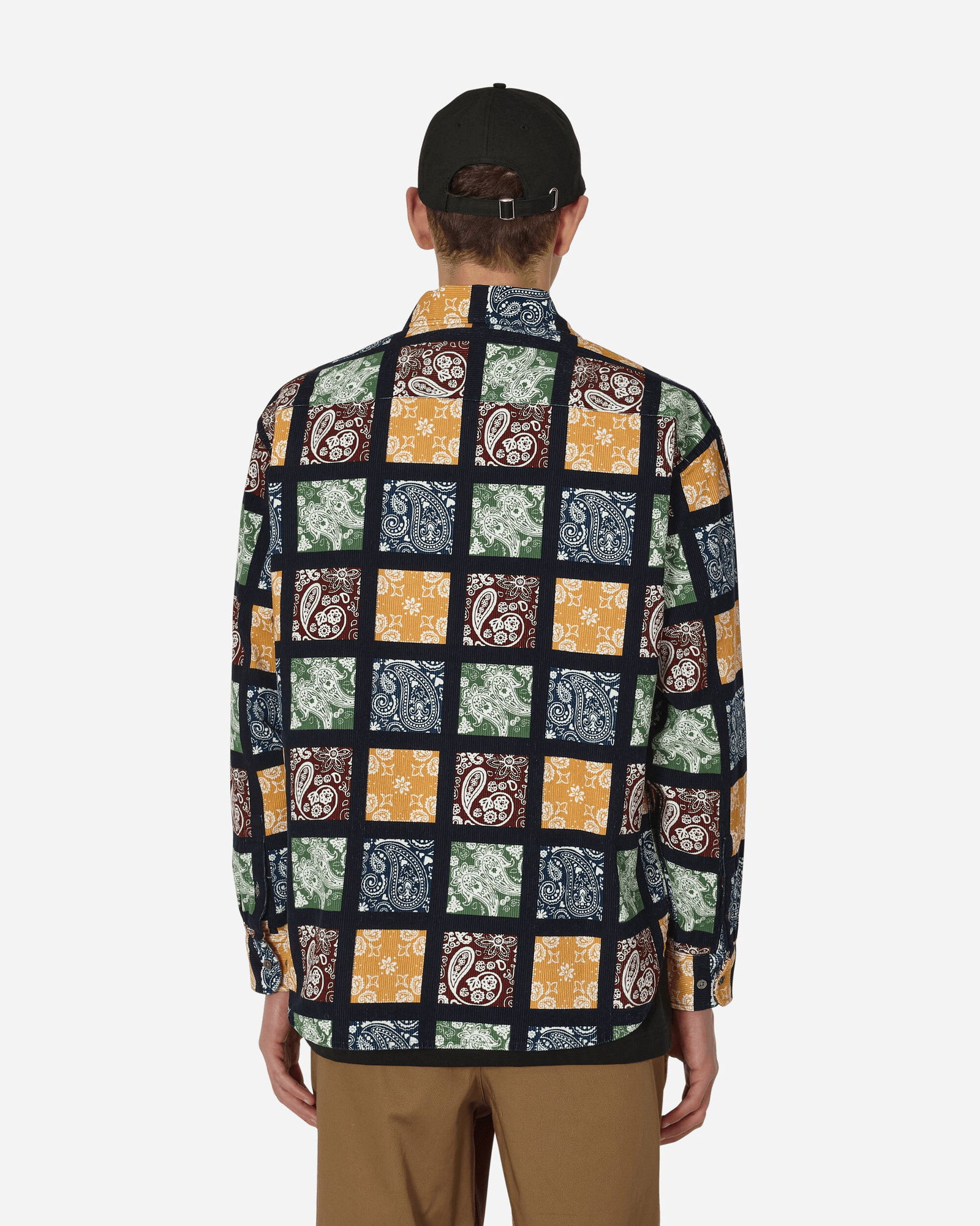 Paisley Printed Corduroy Zip-Up Shirt