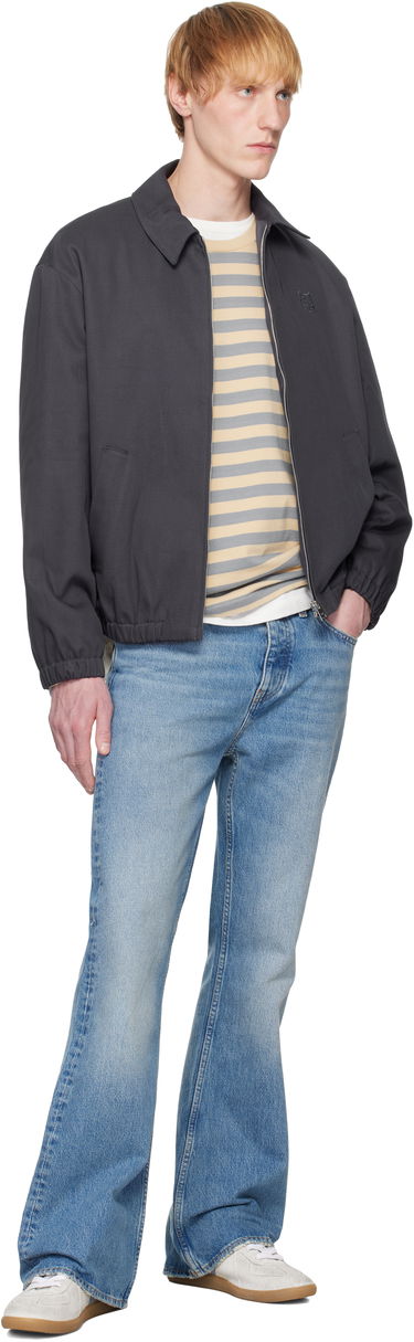 Bomber bunda MAISON KITSUNÉ Maison Kitsuné Elasticated Zipped Jacket Šedá | OM02122WW9028, 3