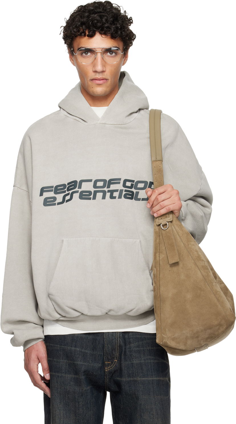 Mikina Fear of God ESSENTIALS Holiday Heavy Fleece 90s Hoodie Šedá | 192HO256561F