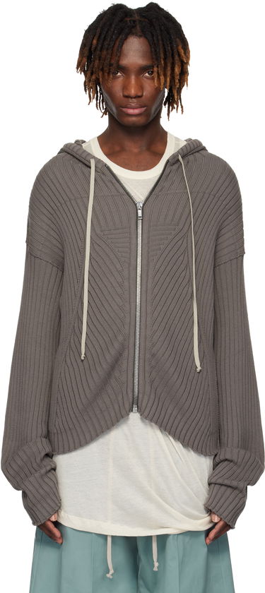 Mikina Rick Owens Rick Owens Hollywood Zip Hoodie Šedá | RU01E5614 KEC, 0